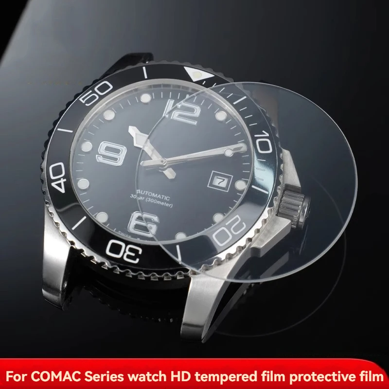 For Longines Conquest Watch Tempered Film L3.781 Film Mirror 41mm Dial Glass Scratch Resistant Transparent Protective Film