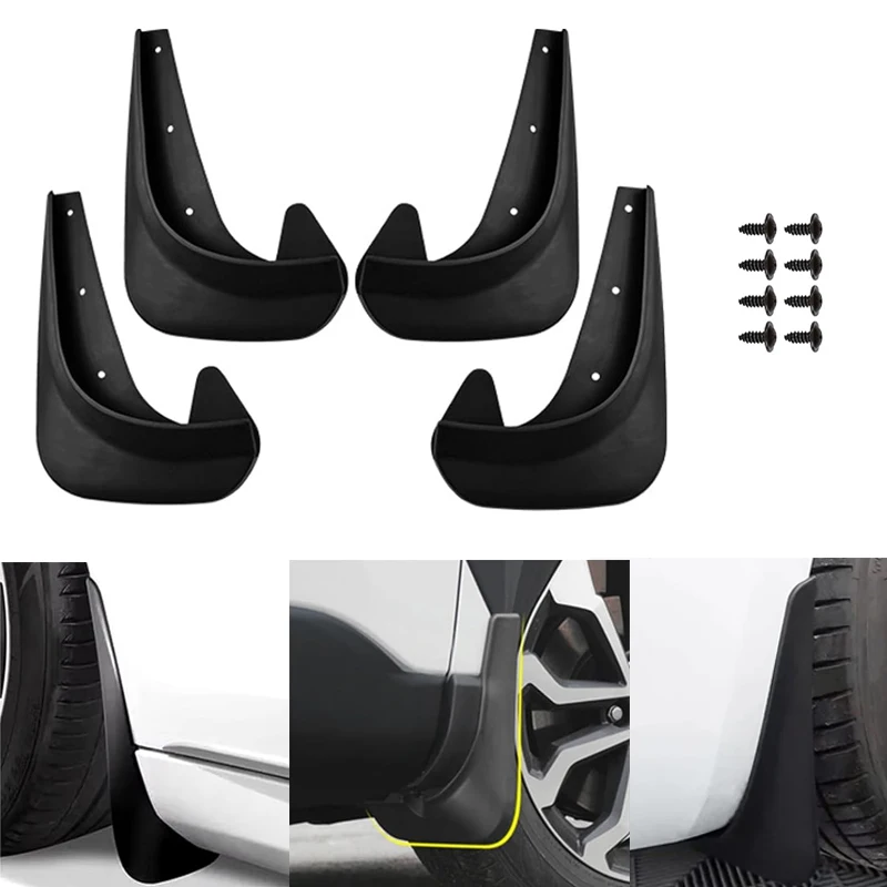

4PCS Universal Car Wheel Fender No Drilling Wheel Splash Guards Mud Guards Front Rear Wheel Mudguards Auto Accessories MudFlaps