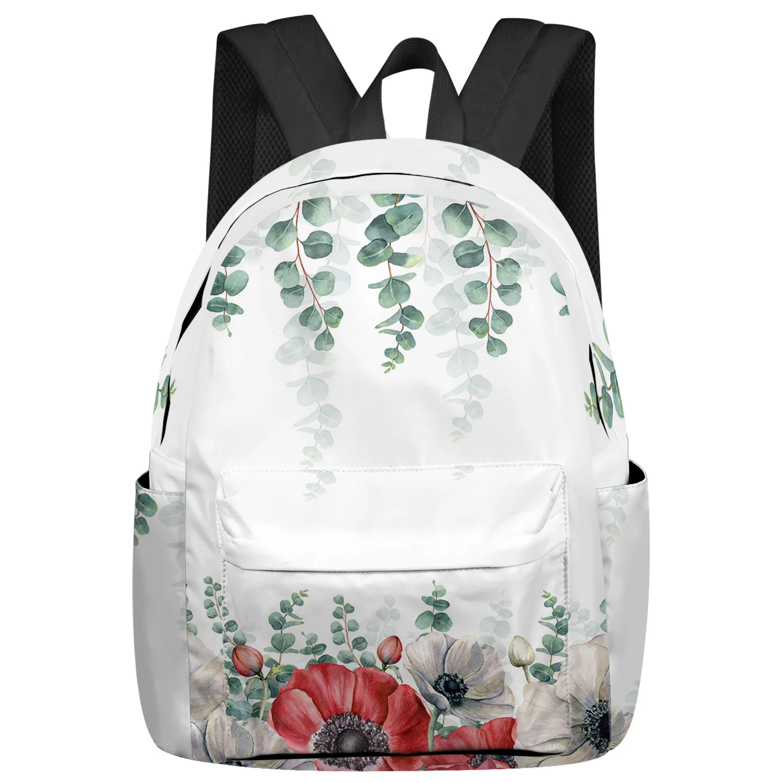 

Eucalyptus American Idyllic Plant Poppy Flower Student School Bags Laptop Custom Backpack For Men Women Female Travel Mochila