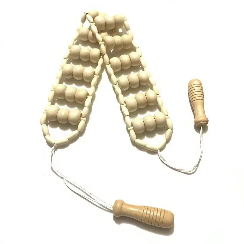 

Wood Massage Roller for The Treatment of Muscle Pain Manual Massage Roller Rope Wood Massage Tool 120cm