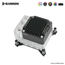 Barrow Integrated Water Cooler for Intel LGA1700/1200/115X AMD CPU with 17W PWM Pump Water Block Tank LTPRK-04I LTPRKA-04