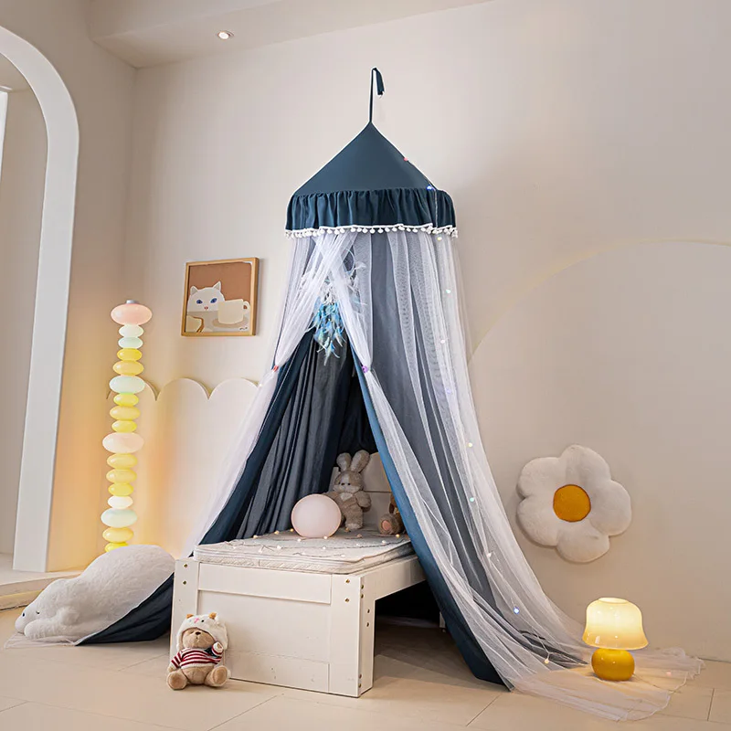 Sunshade Curtain Double-layer Dome Mosquito Net Bedsheet Mosquito Net Privacy Protection Comfortable Princess Style Ceiling