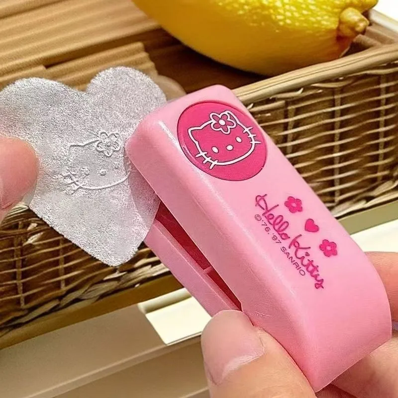 Hello Kitty Stationery Set  Embosser Metal Embossing Punch Cartoon KT Cat Student Notebook Stamp Embosser Supplies Gifts