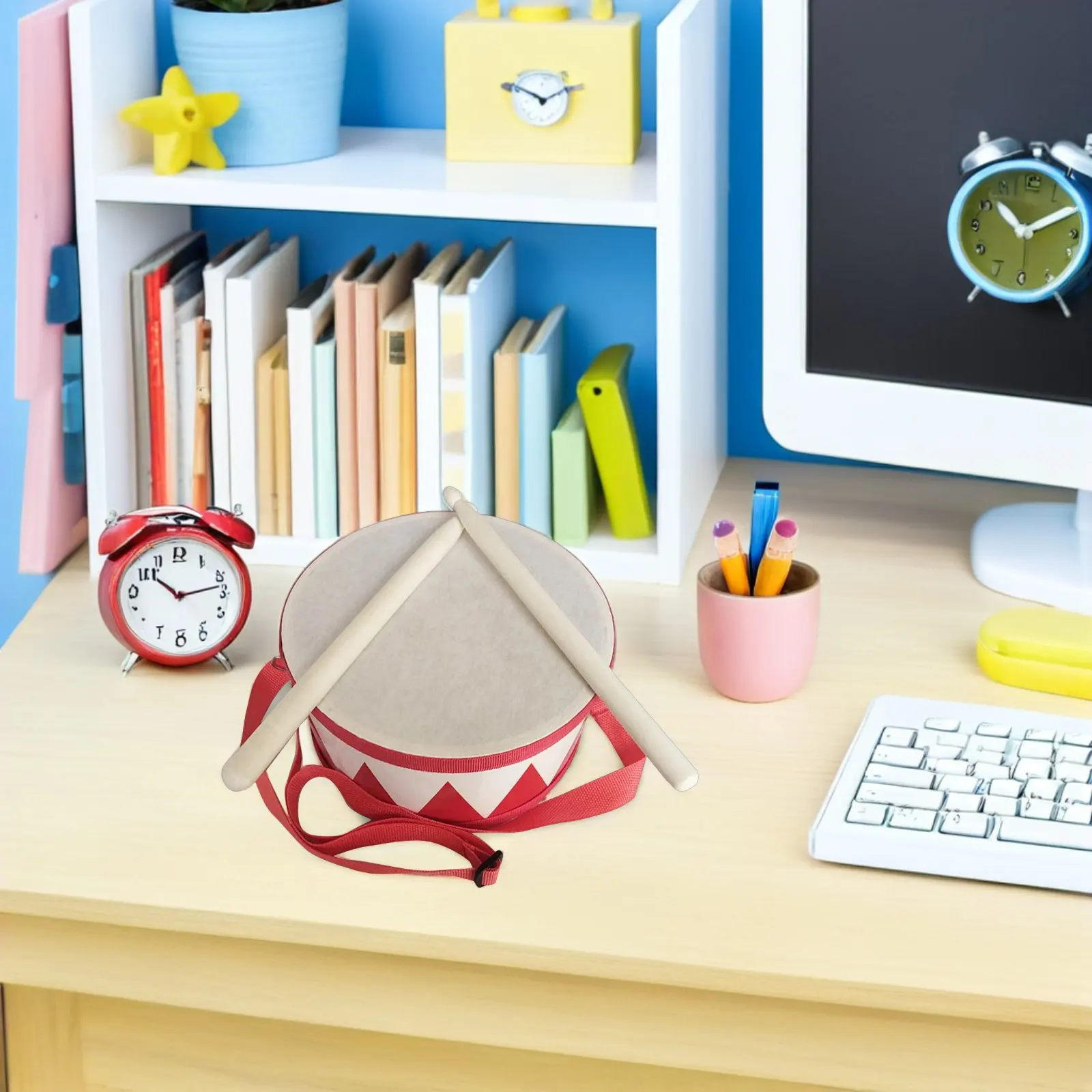 スネアドラム-マーチングパーカッション楽器-早期教育楽器-ドラムスティック-キッズドラムセット-子供用楽器