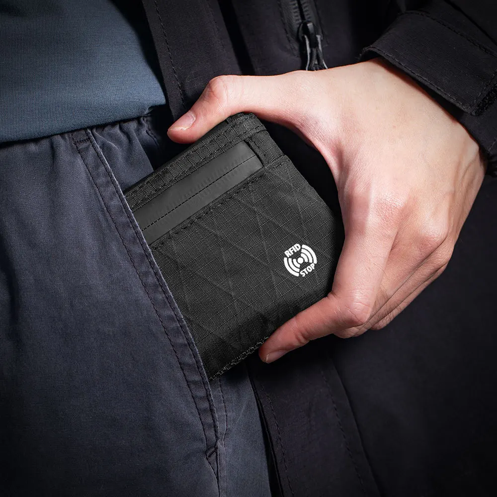 Modische EDC RFID-blockierende, ultradünne Geldbörse für Männer und Frauen, Kreditkartenetui mit mehreren Fächern, leichtes Münzfach mit Reißverschluss – Detail 6