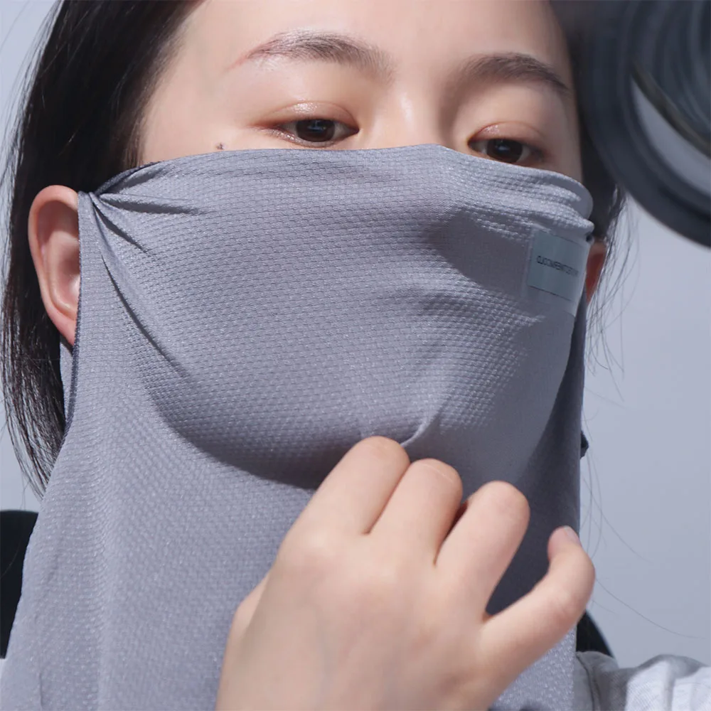 

New Summer Ice Silk Face Cover Outdoor UPF 50+ Ice Silk Mask Scarf UV Protection Cycling Sunscreen Neck Wrap for Male Female