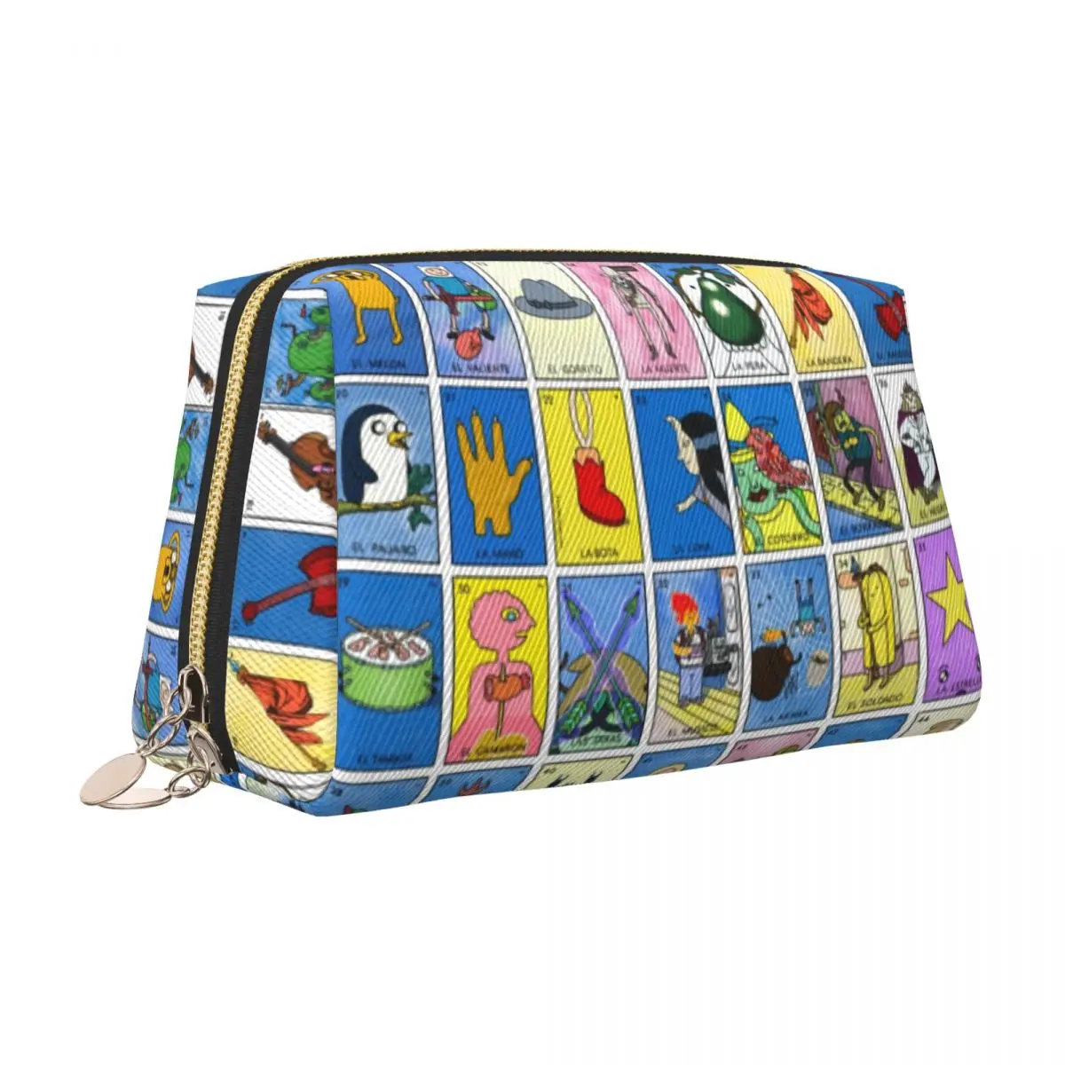 Loteria Card Mexican Bingo Lottery Makeup Bag for Women Travel Cosmetic Organizer Kawaii Storage Toiletry Bags view 3