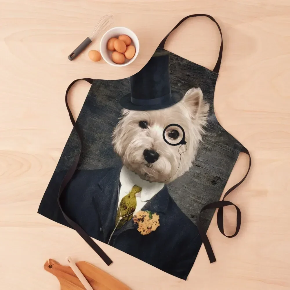 

Westie Dog Art - Sir Bunty Apron Kitchen Chef carpenter kitchen jacket woman barber uniform Apron