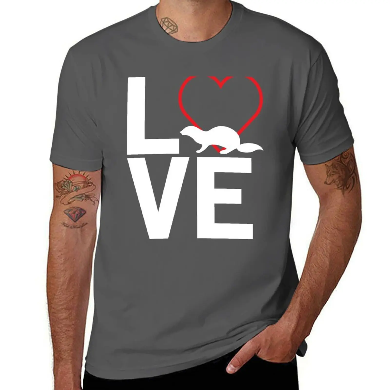 Cute Romantic Otter Lover Gift T-Shirt t shirts cotton 100% anime t shirts for man T-Shirt