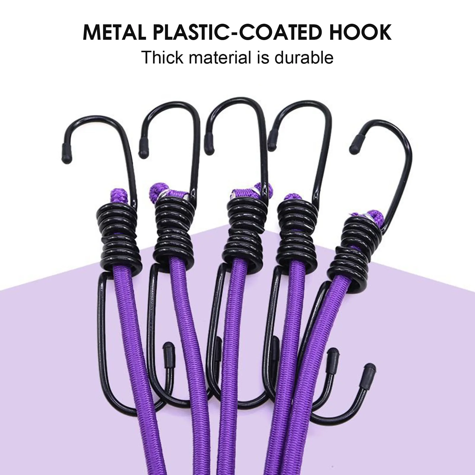

30/50/80cm Outdoor Luggage Straps High Elasticity Latex Hook Rope For Cycling Camping Travel Luggage Fixation Outdoor Accessory