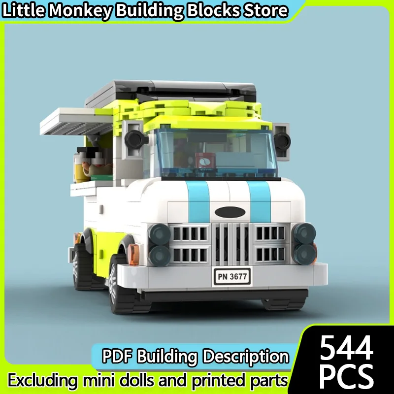 

Модель скоростного гоночного автомобиля MOC, строительные кирпичи, мобильный грузовик с едой, модульная технология, детские праздничные подарки, сборка игрушек, костюм