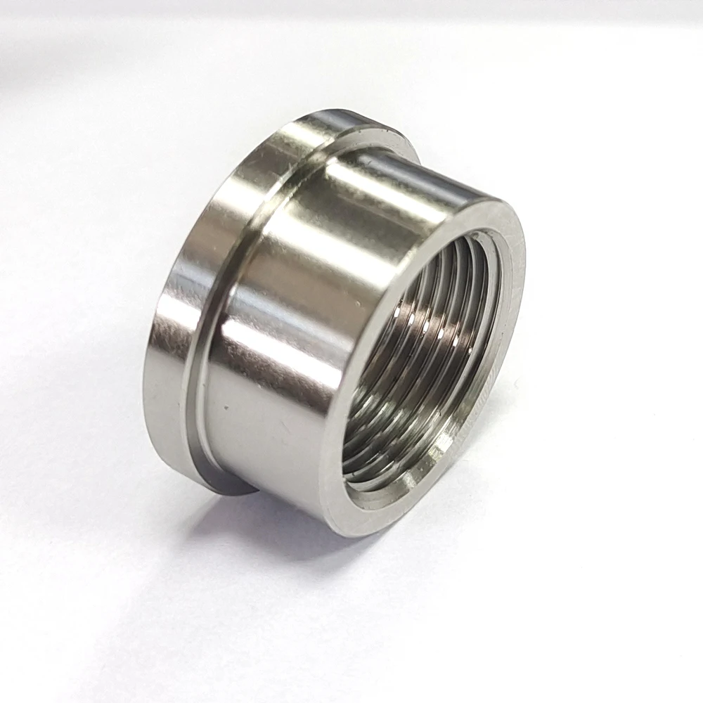 M22 x 1.5 Stainless Steel 304 Female Threaded Stepped Weld Bung Metric Mounting Boss Fitting for O2 Oxygen Sensor
