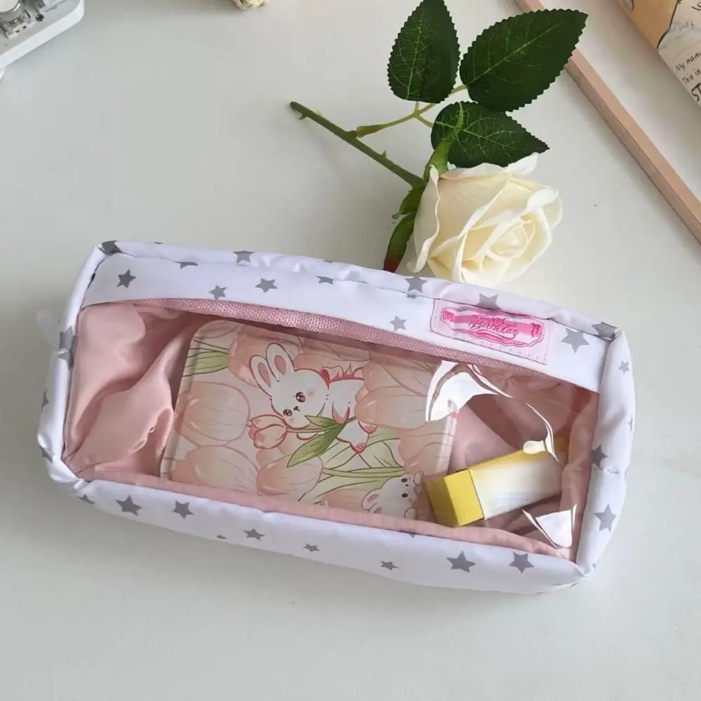 Creative Star Pattern Handheld Pen Bag Large Capacity Multifunctional Stationery Bag Pencil Case Gift