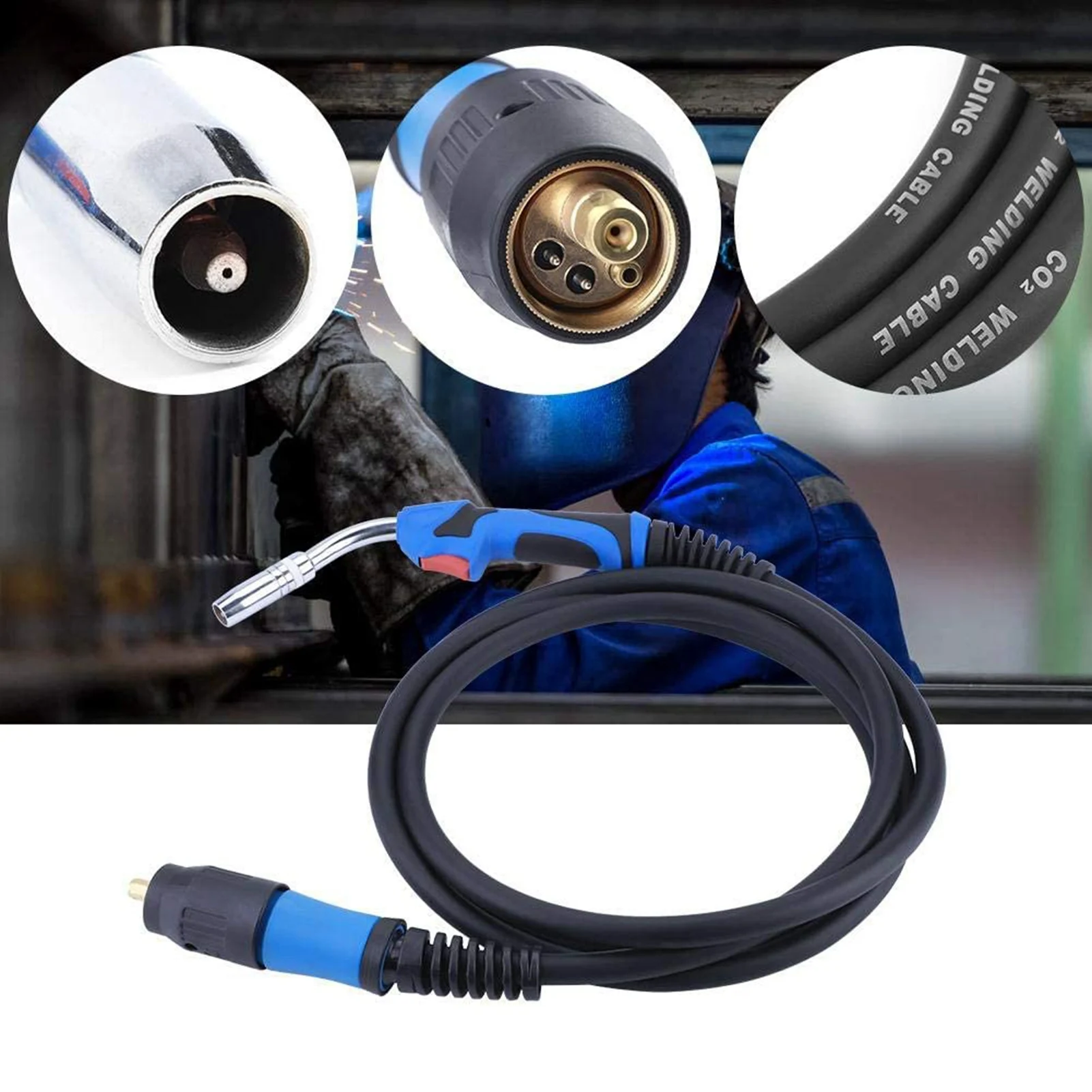 Euro Welding Torch Gas Welding Torch MIG Gas Shielded Welding Torch MB25AK Euro Standard Fitting Connector 3.8M Welding Torch