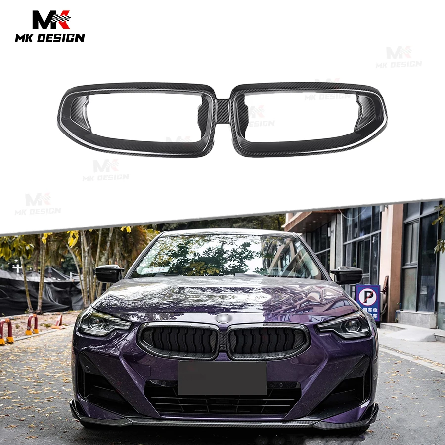 

Dry Carbon Fiber OEM Style Front Grill Trim Cover for BMW 2 Series G42 2 Door 2023-2025 Front Grille Frame Cover Car Accessories