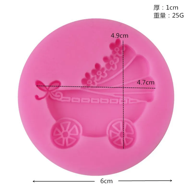 Baby Carriage Cooking Tools Fondant Silicone Mold For Baking Of Cake Decorating Sugar Chocolate Candy Ktichen Accessories