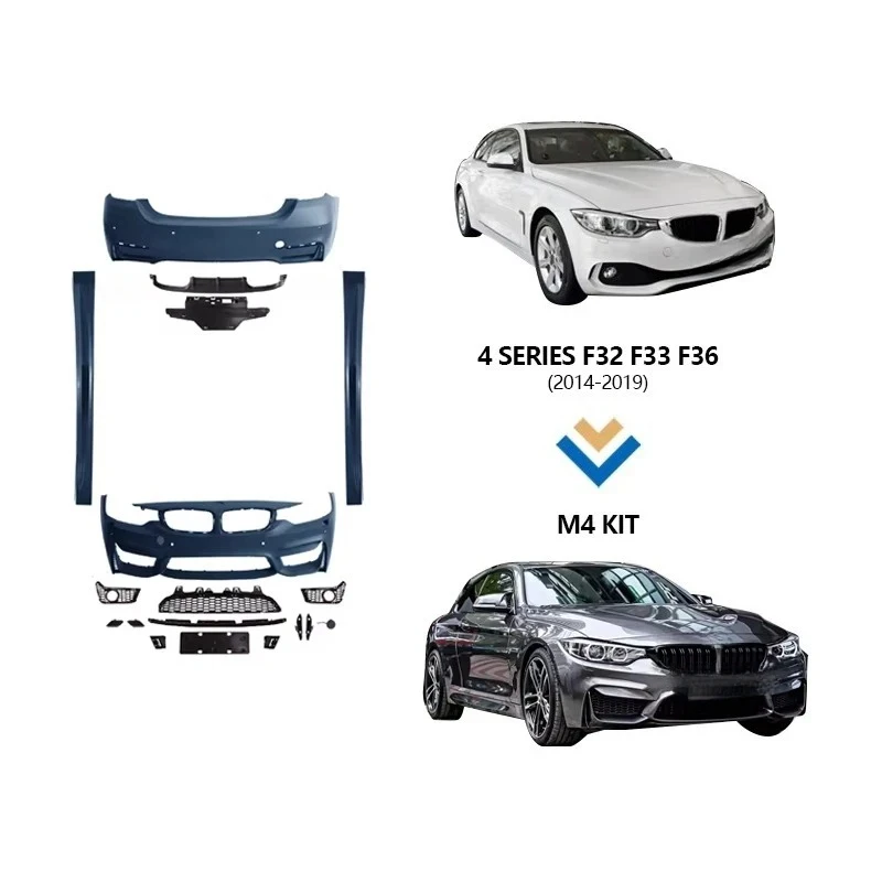 

Car Bumper Bodykit for 4 Series Upgrade F32 F33 F36 M4 Tech 2014-2019 Auto Accessories Parts Car Bumper Modification Bodykit