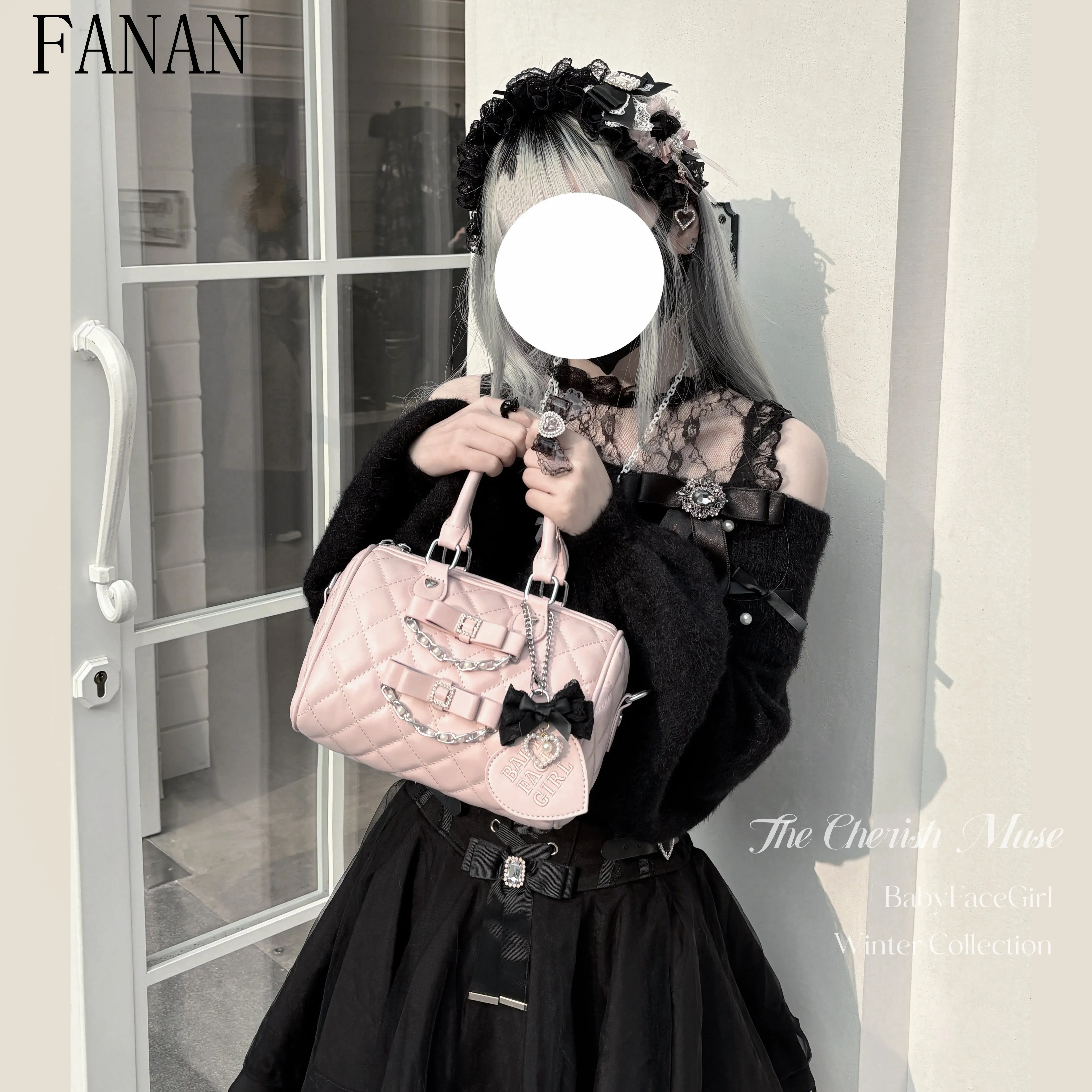 

Girl Bag Mass-Produced Lolita Style Women's Handbags Pearl Bow Japanese Style Lace Top-Handle Bags for Lady 2026 New