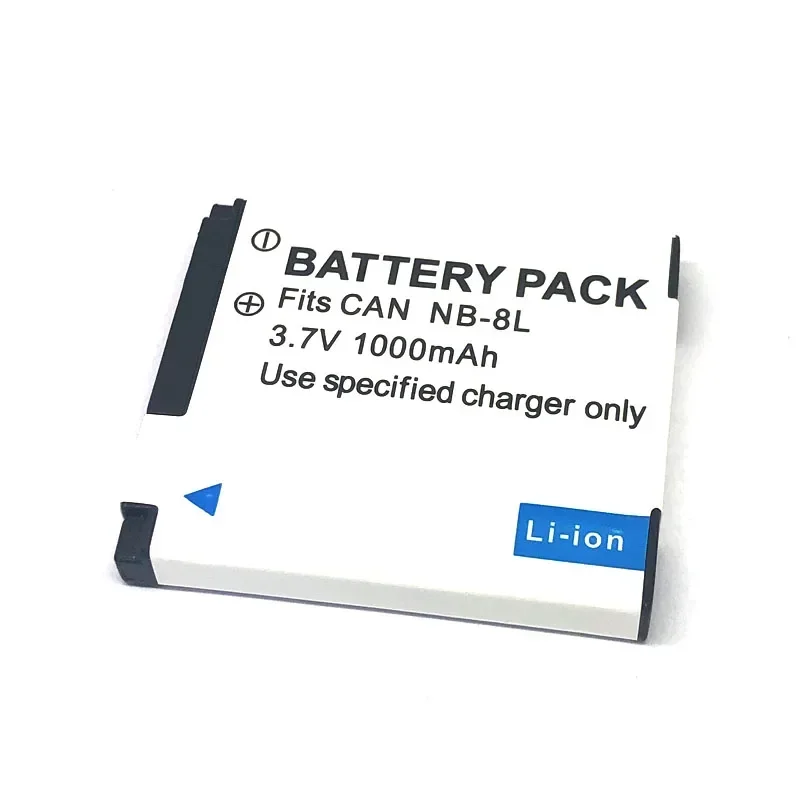 Baterai Kamera NB-8L 3.7V 1000MAh + Pengisi Daya untuk Canon PowerShot A3300 A3200 A3100 A3000 A2200 A1200 PC1589 PC1474 PC1585 PC1475
