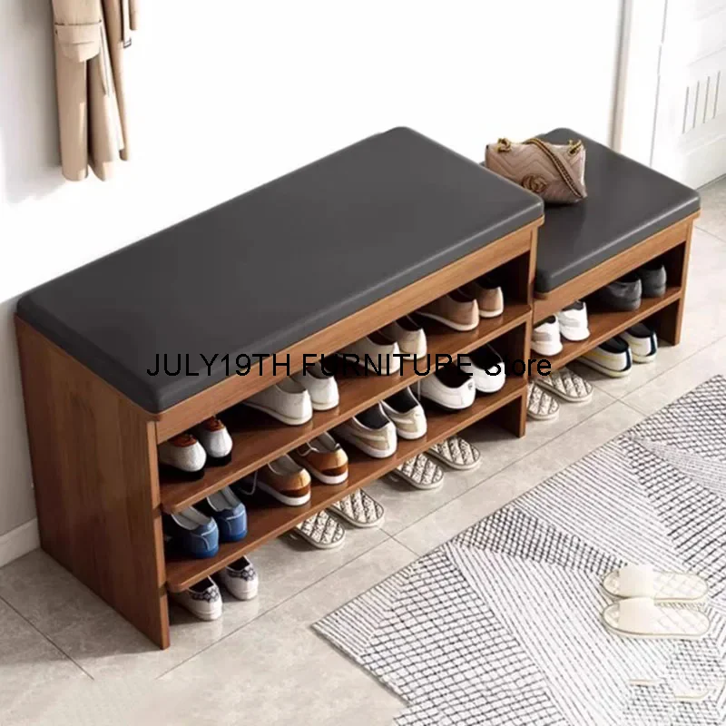 Household Seat Bench Shoe Cabinet Entry Organizer Space Saving Storage Shoe Cabinet In Door Organizador De Zapatos Furniture