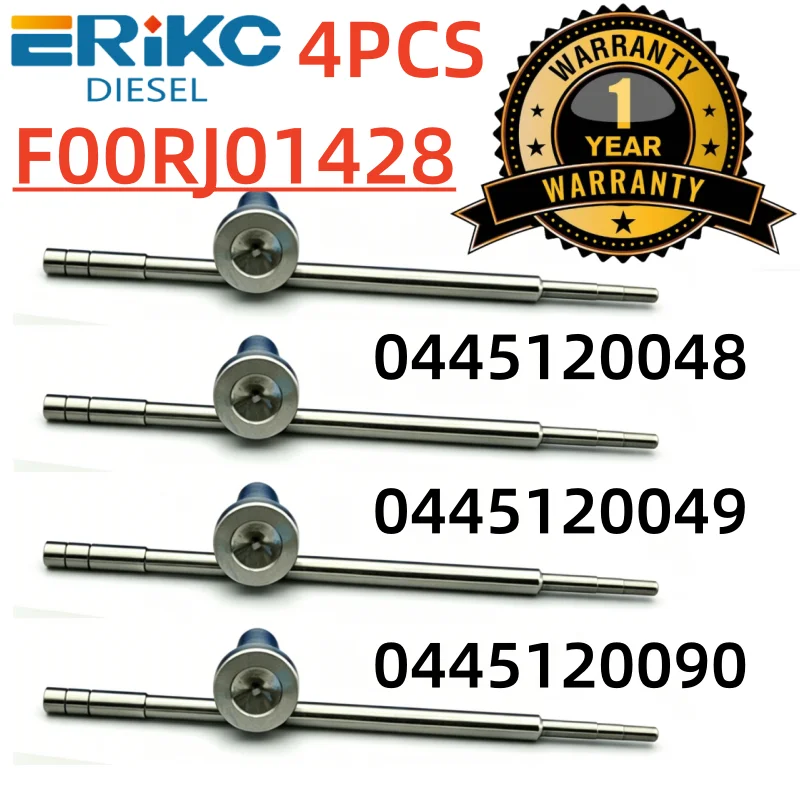 

4PCS 0445120048 0445120049 0445120090 Injector Valve F00RJ01428 Common Rail Injector Valve F 00R J01 428 Valve FOORJ01428