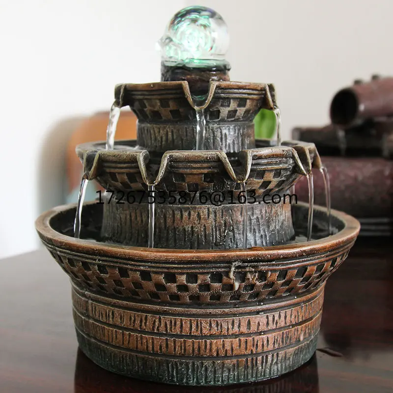 

Feng Shui wheel flowing water fountain European office opening housewarming gifts living room desktop decoration home ornaments