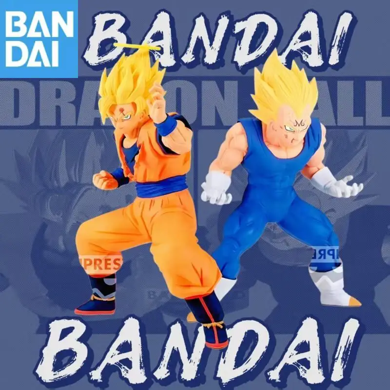 

In stock Bandai BANPRESTO Dragon Ball Z MATCH MAKERS-SUPER SAIYAN2 SON GOKU VS Vegeta PVC Anime Action Figure Model Toys Gifts