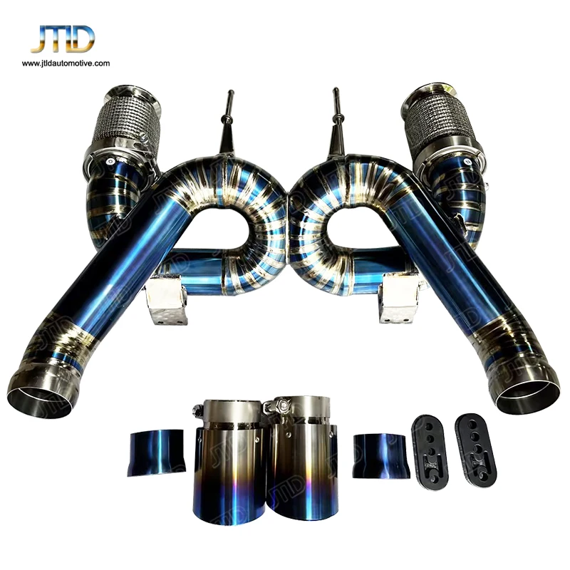 JTLD Exhaust System Titanium Alloy exhaust Straight Pipe Catback For McLaren 720S Without Valvetronic Exhaust Valved System