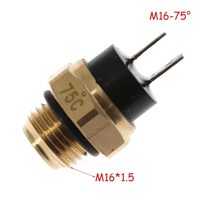 M16 65/75/80/85/90-95 ° Motorcycle Electric Radiator Coolant Fan Water Temperature Thermostat Switch Temp Sensor