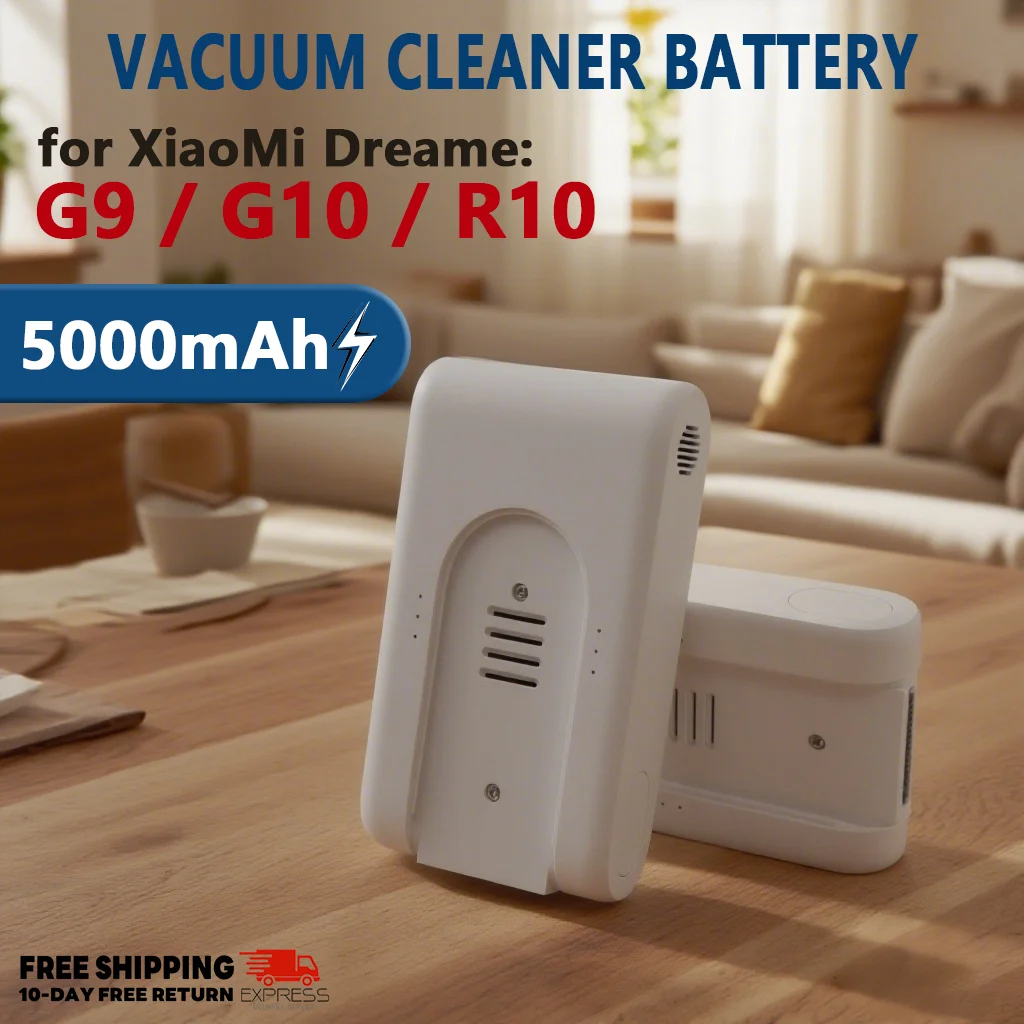 

25.2V 5000mAh Rechargeable Lithium - Ion Battery Pack - Exclusive for Xiaomi Mijia Dreame G9 G10 T10 R10 Vacuum