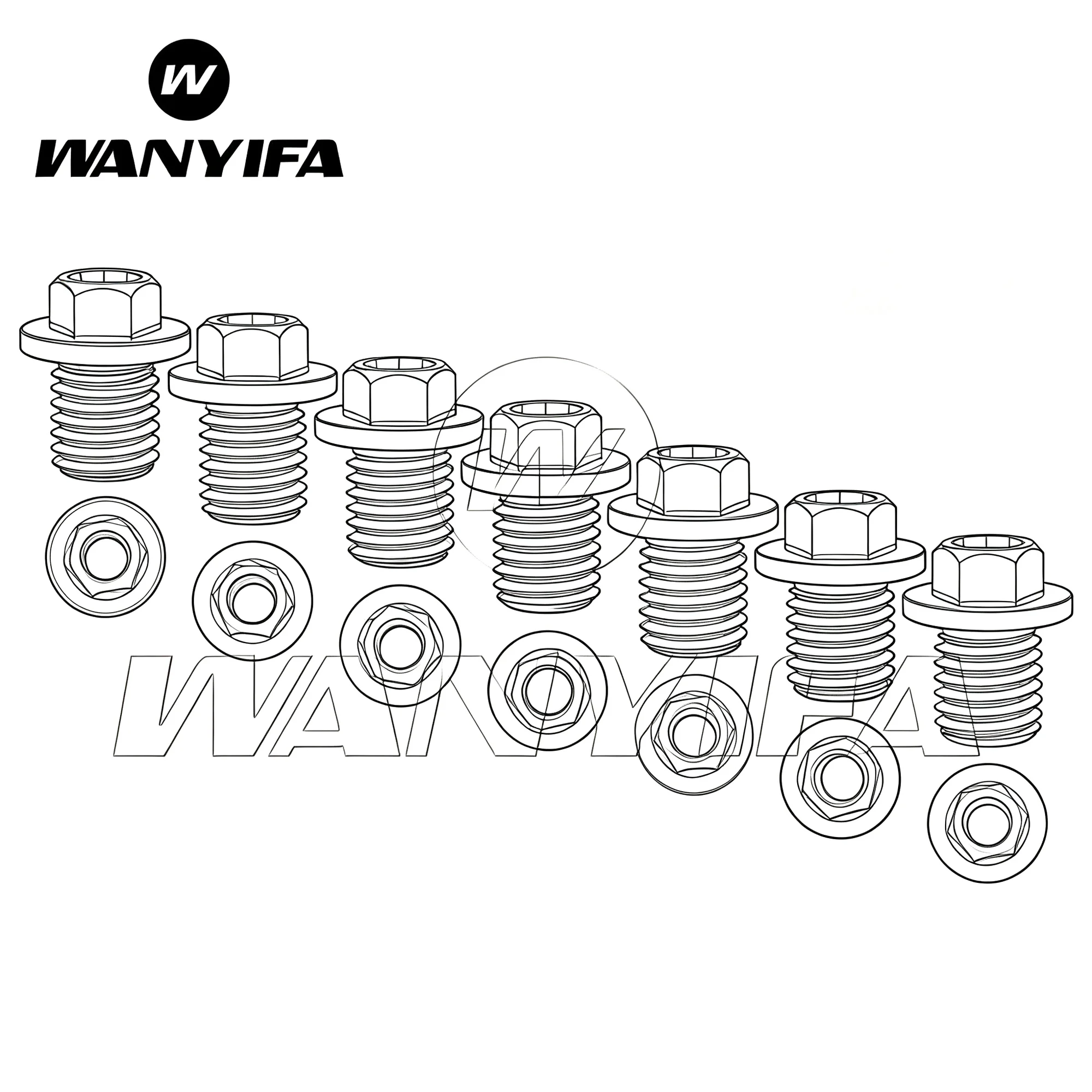Wanyifa Titanium Hose Locking Bolts by M7 Oil Injection Hole Screw & M9 Oil Pipe Hose Lock Screw for Shimano Road Bicycles