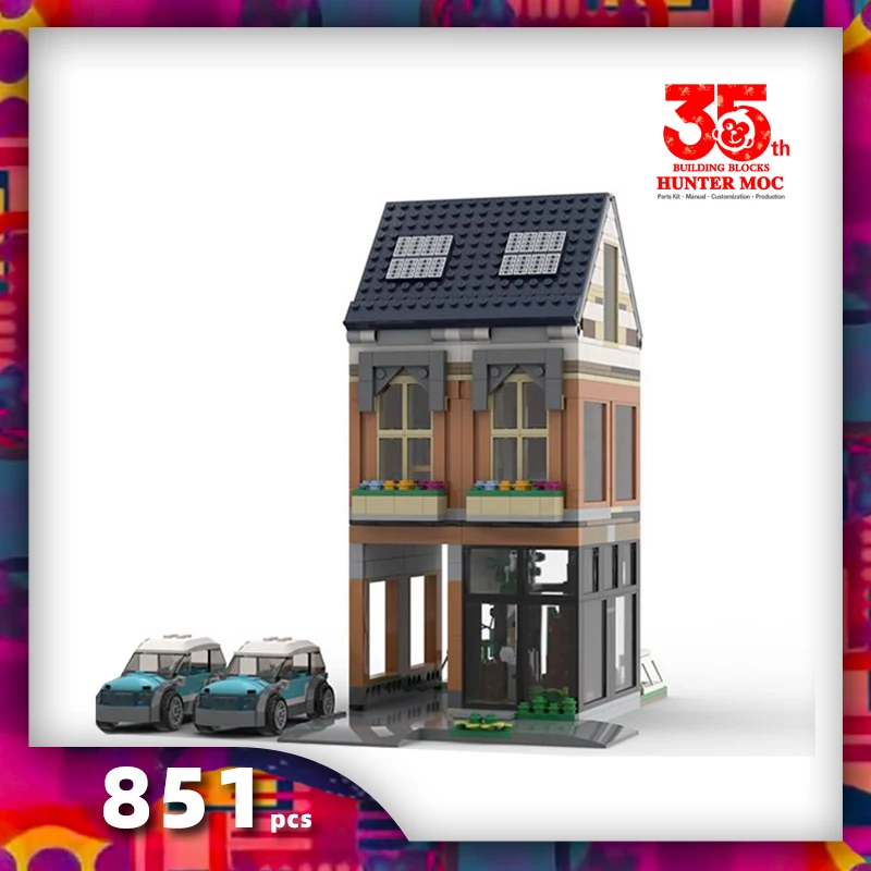 modular house building blocks bricks house modular family house blocks family brick house modular buildings moc doll house toys