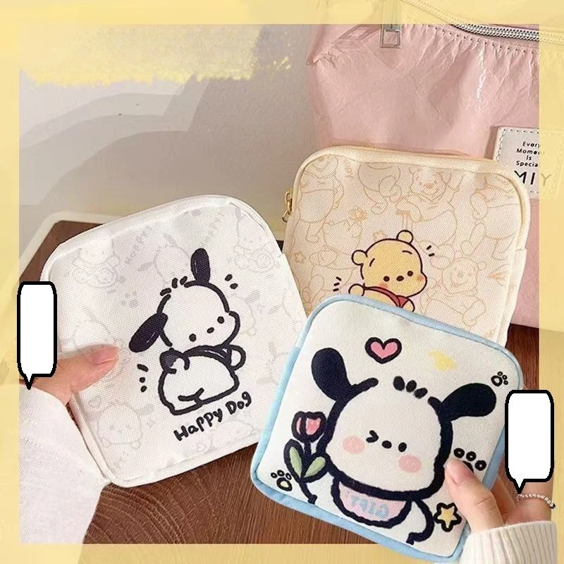 

Kawaii Sanrio Pochacco Cartoon Sanitary Pad Change Storage Bag Large Capacity Portable Student Cute Girl Waterproof Durable Gift