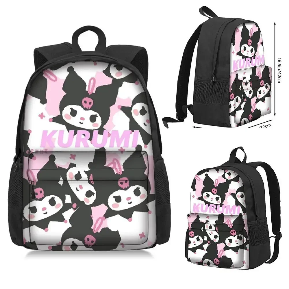 

Sanrio Kuromi Kawaii Backpack Boys Girls School Laptop Bag Shoulders Casual Travel Hiking Camping Lightweight Daypack Mochila