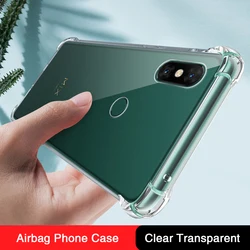 Luksusowe miękkie silikonowe etui na telefon do Xiaomi Mi Mix 3 2S Mix3 Mix2S Airbag Anti puk Transparent Original High Qualtiy tylne etui