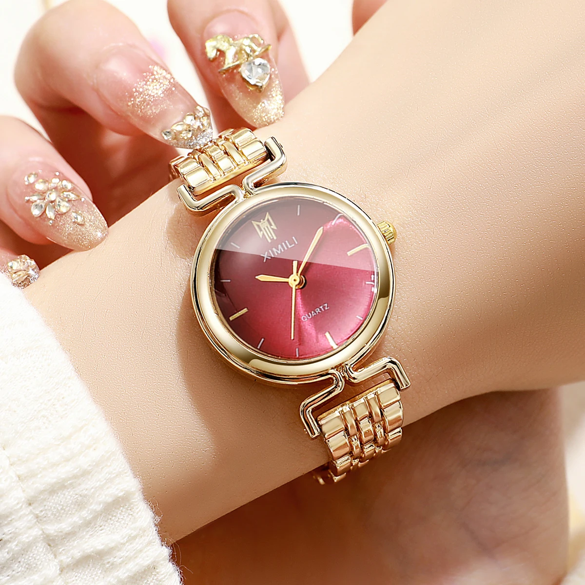 Elegant Gold Women Watch Red D - Jewelry Watches Gold review and price