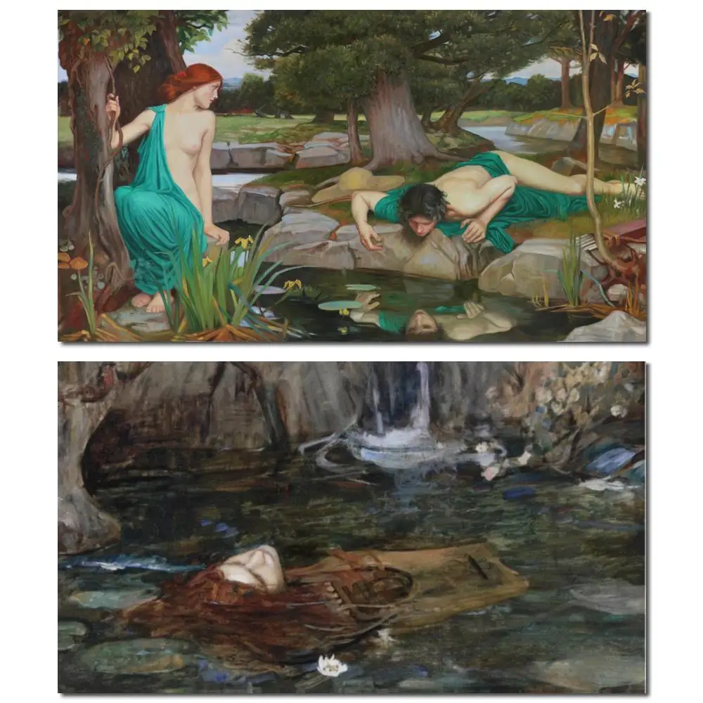 Small Size Oil on Canvas John William Waterhouse Orpheus Handmade Masterpiece Portrait for Office Dining Room Wall Decor