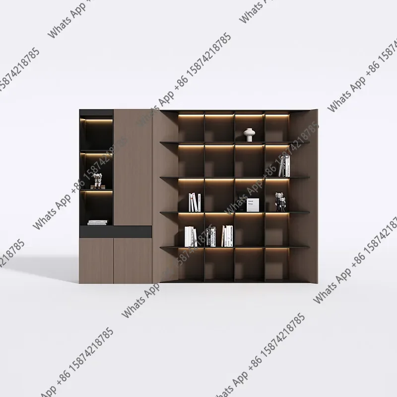 M40 Integrated Solid Wood File Cabinet Against The Wall Boss Office File Cabinet Simple Modern Display Full Wall Bookcase
