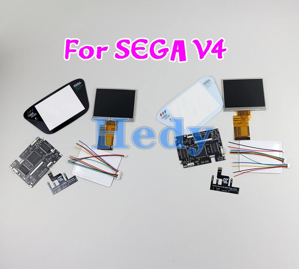 

1set Highlight Full Display V4 LCD Screen Glass For SEGA Game Gear GG V4.0 Adjustable Brightness Support VGA Output Mod