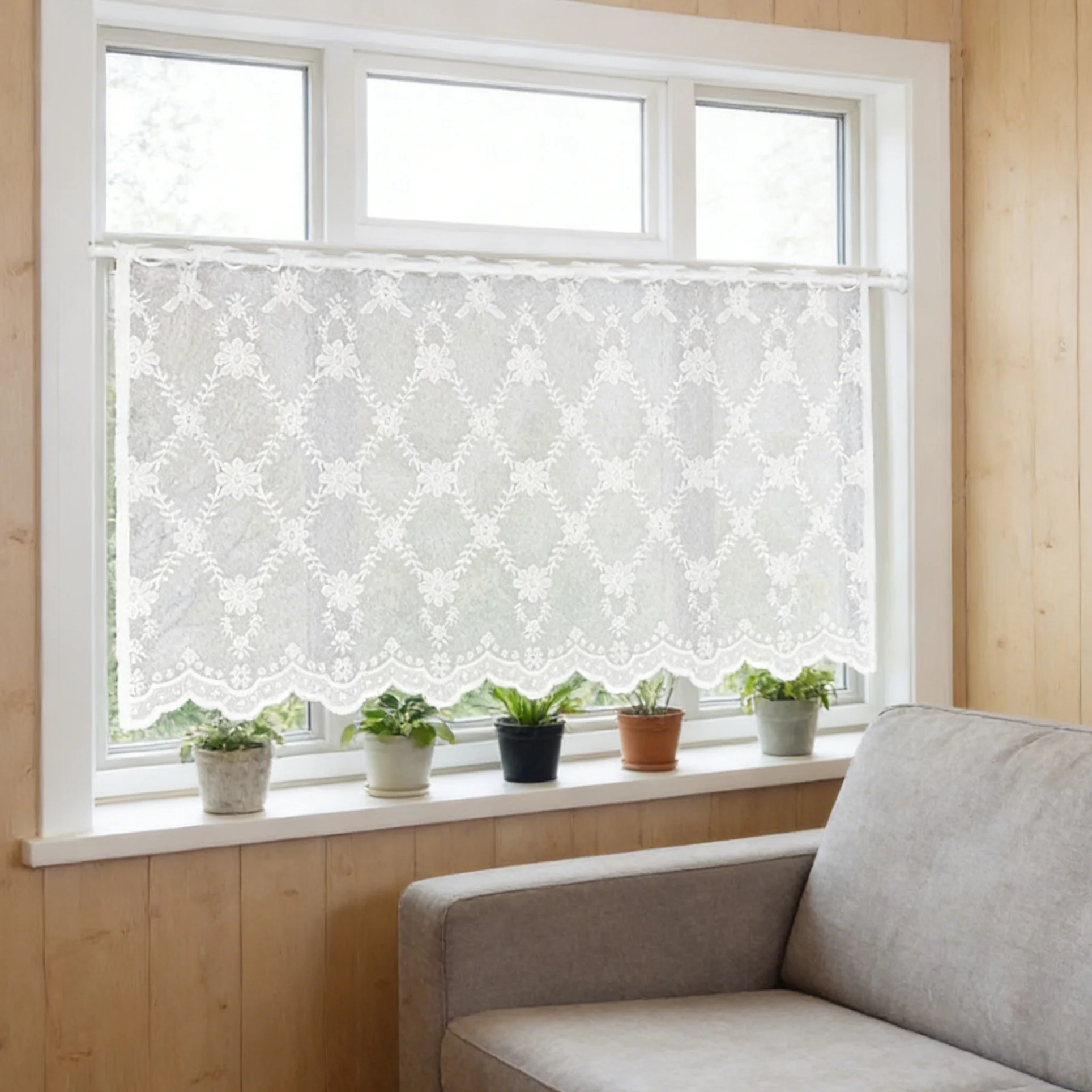 1pc 북유럽 스타일 레이스 커튼 주방 및 거실 장식용 - Home Decor Under 100 리뷰 및 가격