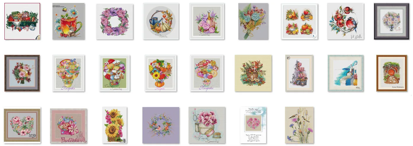 

Bird Berry Wreath 42-42 Cross stitch kits Cross-stitch cross stitch threads Embroidery Spring Cottage Needlework