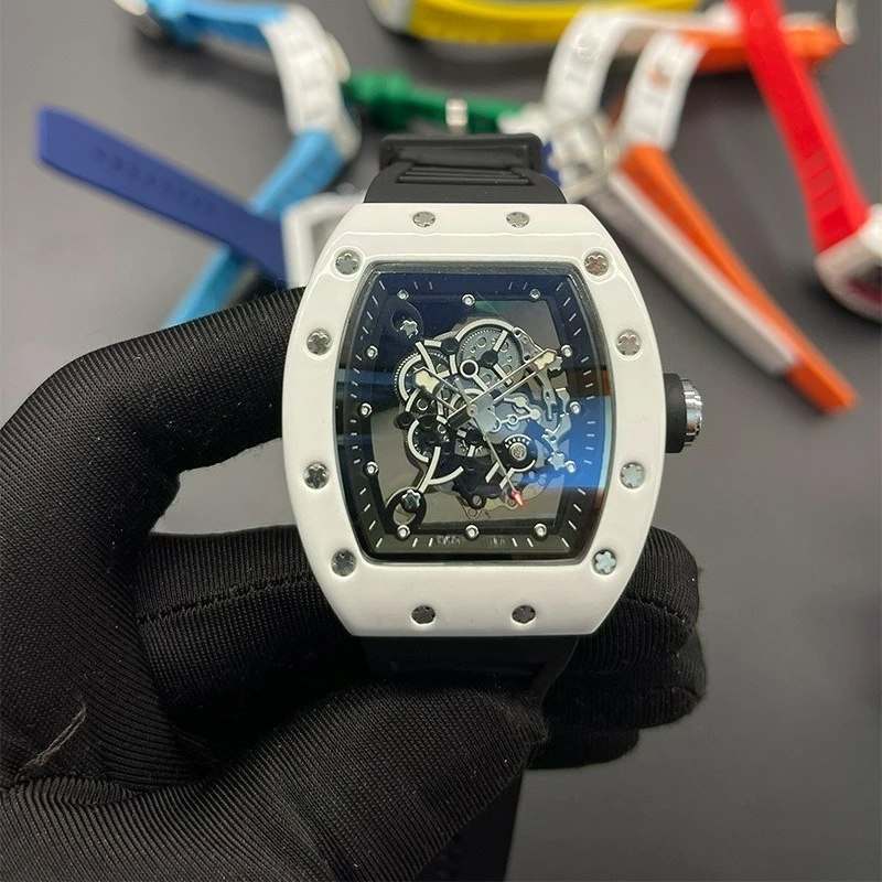 Hengbolong Hot Selling Hollow Quartz Watch Men's Barrel Shape easiest for Match Japanese and Korean Style Men's Quartz Watch