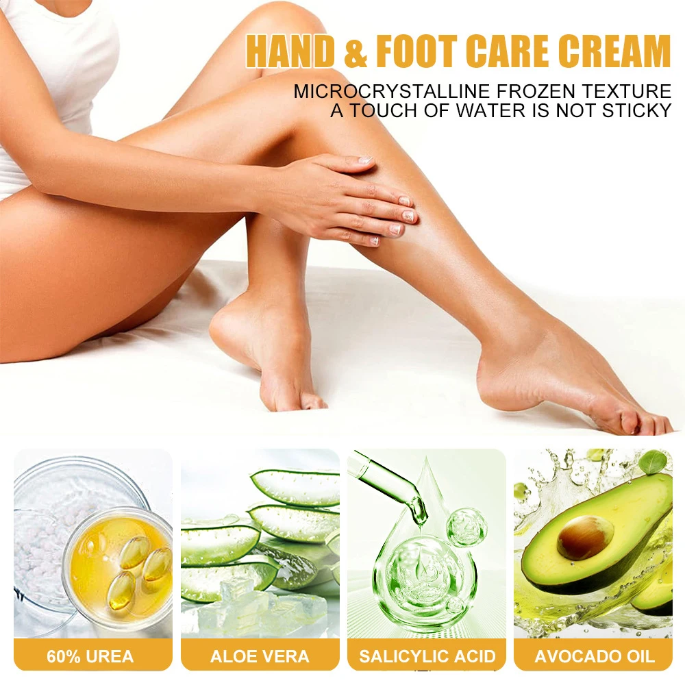 60% Urea Foot Cream Ultra-hydrating Aloe Vera For Softening Dry Cracked Feet Gentle Exfoliation Peeling Daily Foot Care 40g
