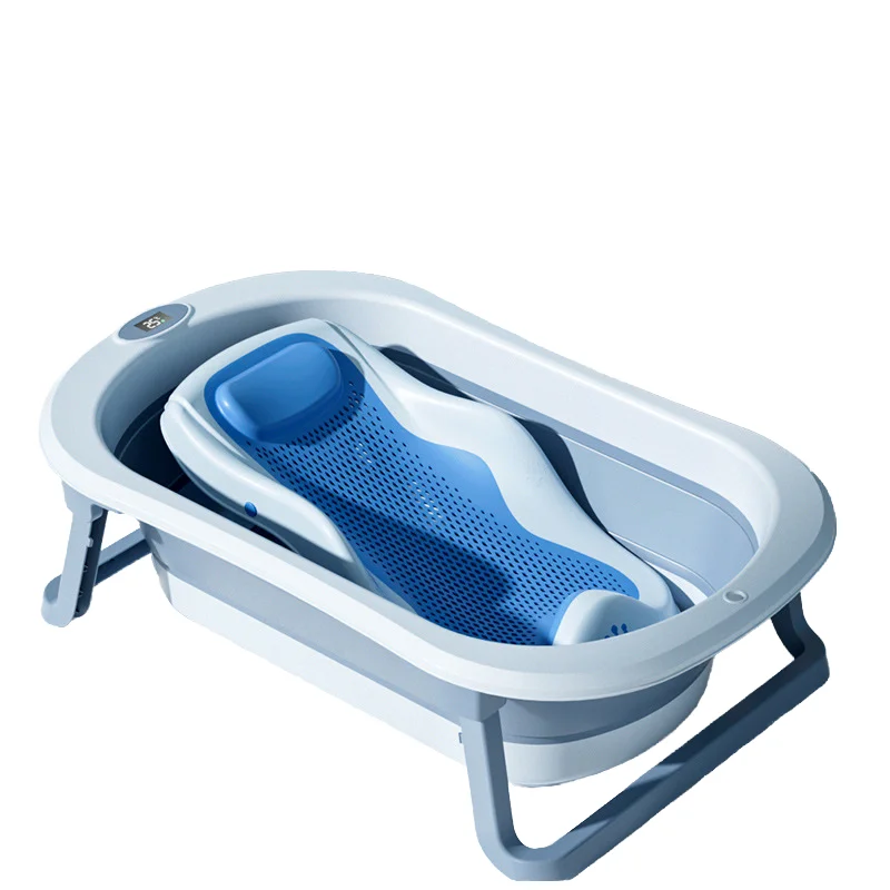 

Multi-position baby bath rack: reclining/sitting support with quick-drying mesh, non-slip mat for baby bath