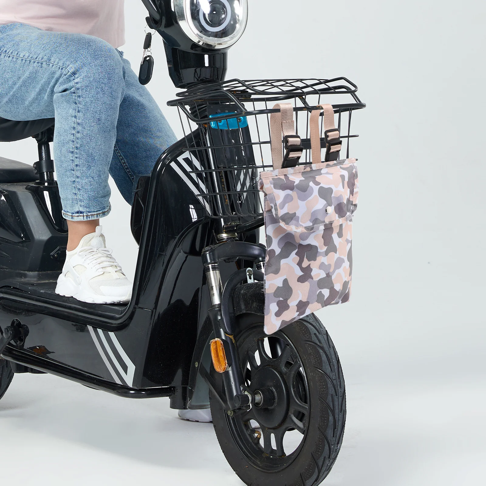 

Передняя сумка для электрического велосипеда, водонепроницаемый подвесной органайзер большой емкости, сумка для хранения на руле для скутера, мотоцикла