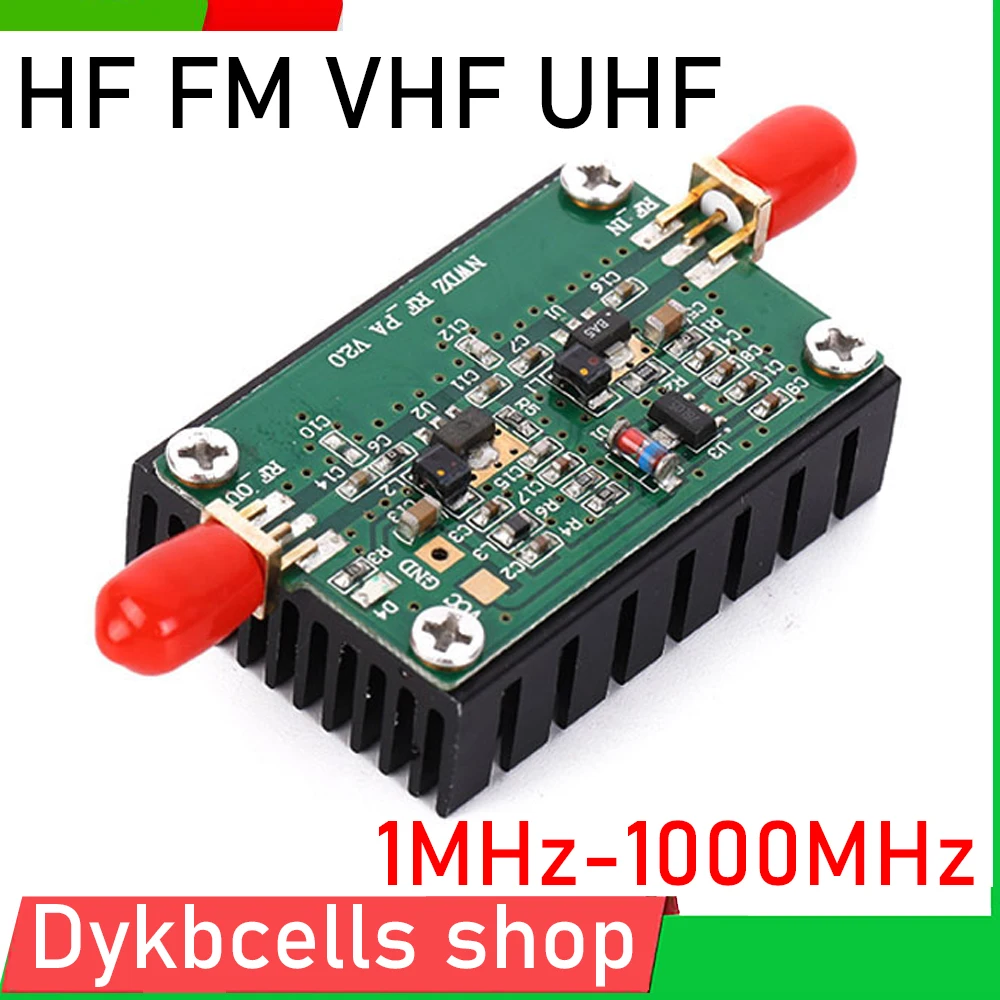 Vhf Uhf fm Transmissor de Banda Larga rf Amplificador de Potência para Ham sem Fio Interphone Onda Curta Remoto 433m 315m 1mhz1000mhz 3w hf