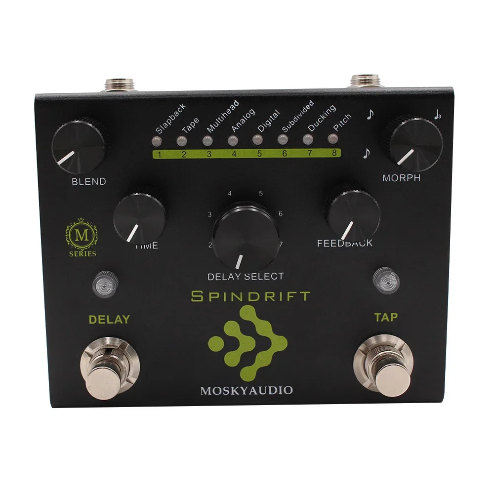 

MOSKYAUDIO SPINDRIFT Guitar Pedal TAP Digital Delay Electric Guitar Effects 8 Delay Modes Guitar Bass Instrument Accessories