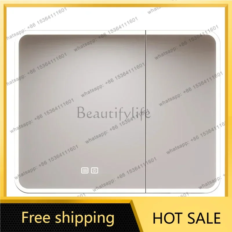 Best Sellers Italian Minimalism Bathroom Mirror Nordic Vanity Make Up Storage Mirror Cabinet Multifunction Home Furniture Mueble