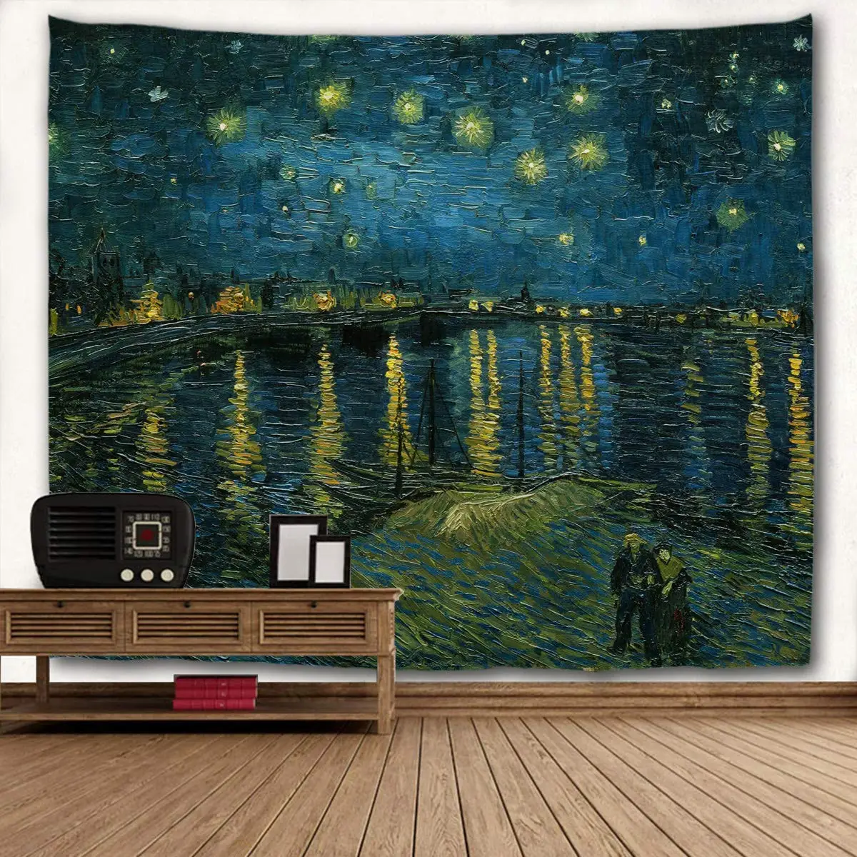 VIKAMA Starry Night Wall-mounted Art Home Decoration Tapestry Living Room Bedroom Bathroom Kitchen Dormitory
