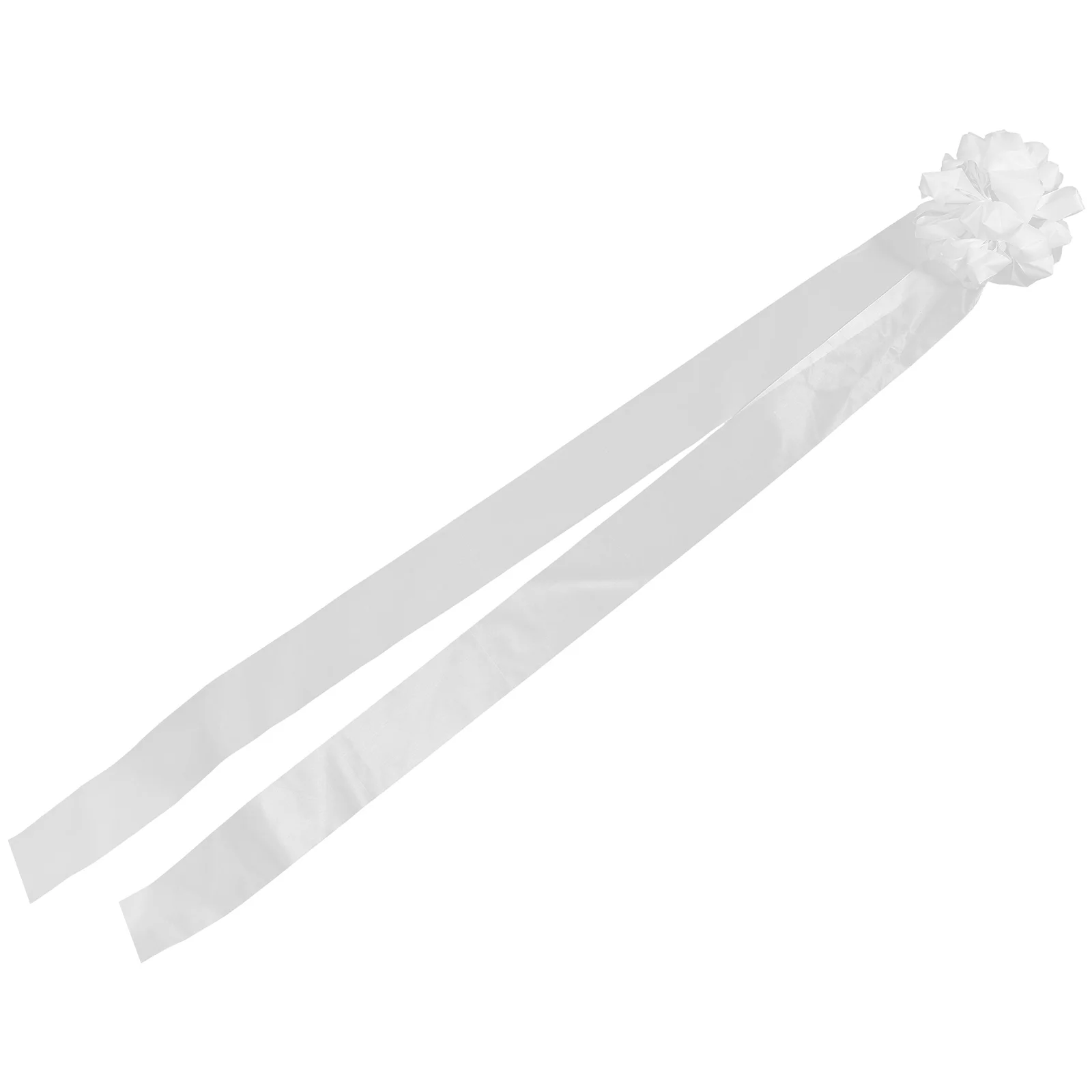 

Wedding Decoration Ball Large Flower Car Ornament Elegant Satin Ribbon Diy Fabric Bouquet Set White Tulle Accessories
